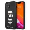 IPhone 13 Original Faceplate Case KARL LAGERFELD PU Embrossed Choupette Black KLHCP13MSAKICKCBK