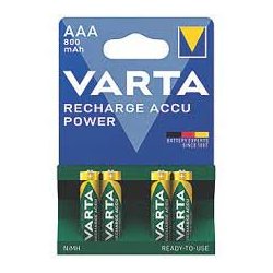 Varta R3 AAA Rechargeable Batteries Pack 4Pcs 800 mAh