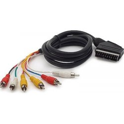 MBaccess Cable Scart To 6 Rca 1,2M Black