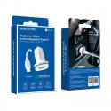 Borofone BZ12A Lasting Power In-Car Charger QC3.0 Set With Cable Type C White