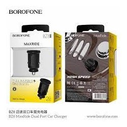 Borofone BZ8 MaxRide Dual Port In Car Black