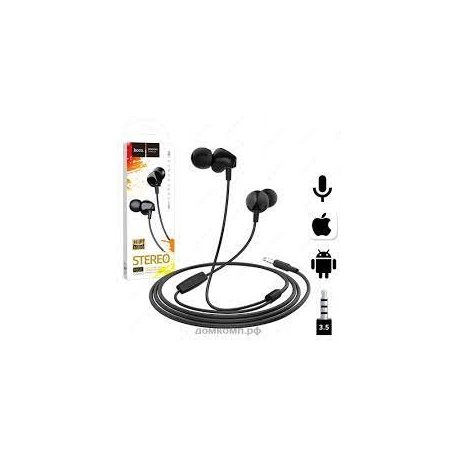 Hoco M60 Perfect Sound Wired Earphone 3.5mm With Microphone Black