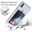 IPhone X/XS Luxury Shockproof Card Holder Case Transperant