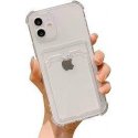 IPhone 12 Luxury Shockproof Card Holder Case Transperant