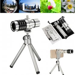 MBaccess 12X Universal Telephoto Lens Mobile Phone Optical Zoom Telescope Camera