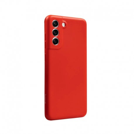 Samsung Galaxy S21 FE G990 Silicone Case Full Camera Protection Red