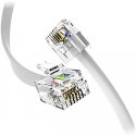 MBaccess Telephone Cable Rj11 Male To Male Phone Line Cord 3m White