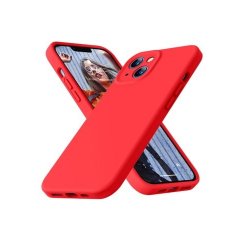 IPhone 13 Mini Sillicone Case Full Camera Protection Red