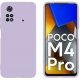 Xiaomi Pocofone M4 Pro 4G Silky And Soft Touch Silicone Cover Full Camera Protection Purple