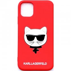 IPhone 12/12 Pro Karl Lagerfeld Soft Silicone Case Choupette Red