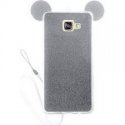 Samsung Galaxy A5 2017 A520 Silicone Case Lovely Bling Glitter Mickey Mouse Ear Silver