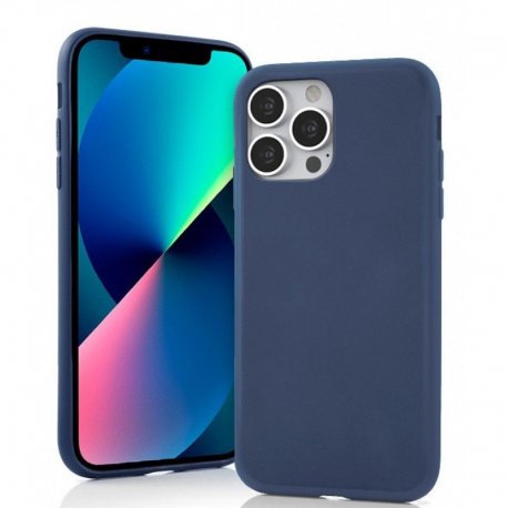 IPhone 14 Pro Silky And Soft Touch Silicone Cover Dark Blue