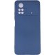 Xiaomi Pocofone M4 Pro 4G Silky And Soft Touch Silicone Cover Full Camera Protection Dark Blue