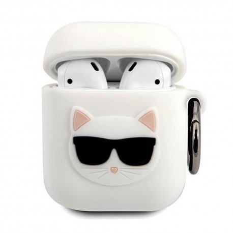 Apple Airpods KARL LAGERFELD KLACA2SILCHWH Case White Original