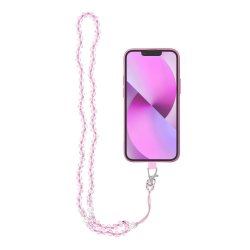 Borofone Universal Cell Phone Crystal Diamont Pendant Neck Strap Pink