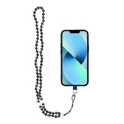Borofone Universal Cell Phone Crystal Diamont Pendant Neck Strap Black