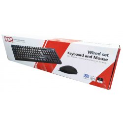 DQR KMS-001 Keyboard-Mouse Wired Usb Black EN-GR