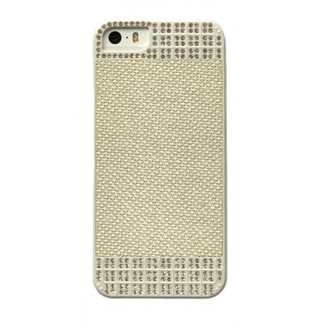 IPhone 5/5S/SE Plastic Case White Strass