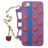 IPhone 5/5S/SE Silicone Case Purple with Red Spots