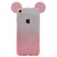 IPhone 6/6S Silicone Case Mickey Mouse Ears Glitter Silver-Pink