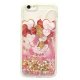 IPhone 6/6S Case Futerał Liquid Glitter Pink-Gold Stars