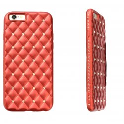 IPhone 6/6S Silicone Case Strass Red