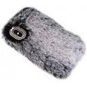 iPhone 6/6s Back Case Faux Fur Hair Soft Warm Grey