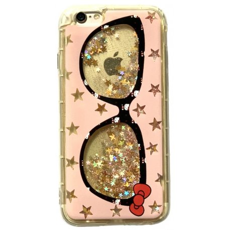 IPhone 6/6S Silicone Case Liquid Glitter Glasses