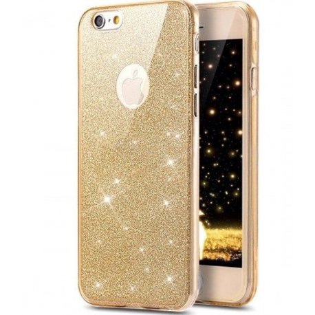IPhone 6 Plus/6S Plus Silicone Case with Glitter Gold