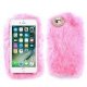 IPhone 6 Plus/6S Plus Back Case Faux Fur Hair Soft Warm Pink