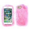 IPhone 6 Plus/6S Plus Back Case Faux Fur Hair Soft Warm Pink