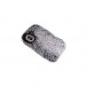 IPhone 7/8/SE 2020 Back Case Faux Fur Hair Soft Warm Grey