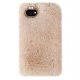 IPhone 7/8/SE 2020 Back Case Faux Fur Hair Soft Warm Beige