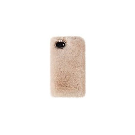 IPhone 7/8/SE 2020 Back Case Faux Fur Hair Soft Warm Beige