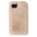 IPhone 7/8/SE 2020 Back Case Faux Fur Hair Soft Warm Beige