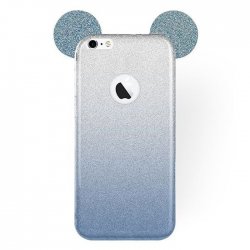 IPhone 7/8/SE 2020 Silicone Case Mickey Mouse Ears Glitter Blue
