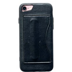 IPhone 7/8/SE 2020 Leather Case with Card Pocket Black
