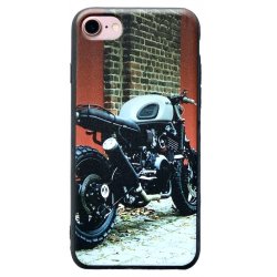 IPhone 7/8/SE 2020 Silicone Case Motocycle Black