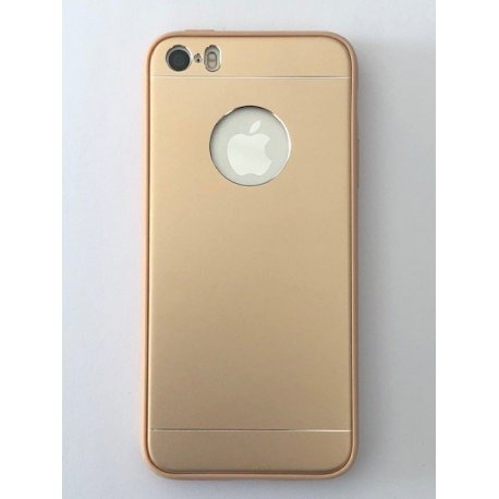 IPhone 7 Plus/8 Plus Aluminium Metal Cover and Silicone Inner Case Gold