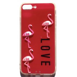 IPhone 7 Plus/8 Plus Plastic Case Flamingo Red