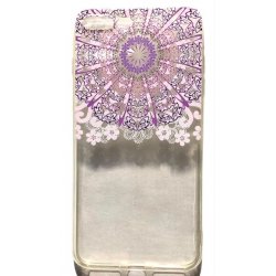 IPhone 7 Plus/8 Plus Silicone Case with Pink Flower Transperant