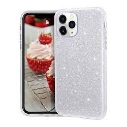 IPhone 11 Siipro Glitter Back Case Silver
