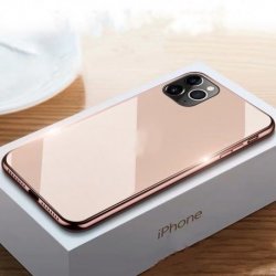 IPhone 11 Pro Luxury Electroplated Cases Tempered Glass RoseGold