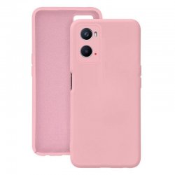 Oppo A96 Silky And Soft Touch Silicone Cover Full Camera Protection Pink