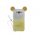 Samsung Galaxy J7 2016 J710 Silicone Case Mickey Mouse Ears Glitter Silver-Gold