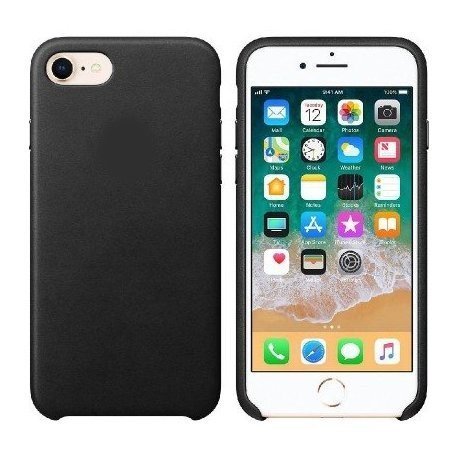 IPhone 7/8 Leather Oem Back Case Black