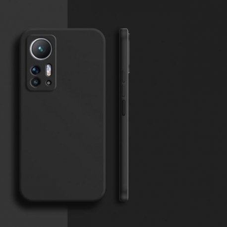 Xiaomi 12 Pro Silicone Case Full Camera Protection Black