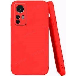 Xiaomi 12 Pro Silicone Case Full Camera Protection Red