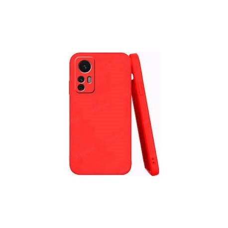 Xiaomi 12 Pro Silicone Case Full Camera Protection Red