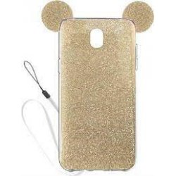 Samsung Galaxy J5 2017 J530 Silicone Case Mickey Mouse Ears Glitter Gold